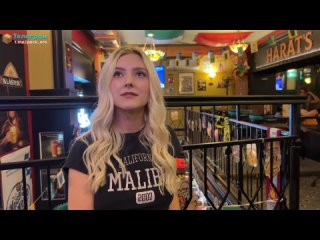 random guy fucks me in a sports bar and cums on my face - eva elfi